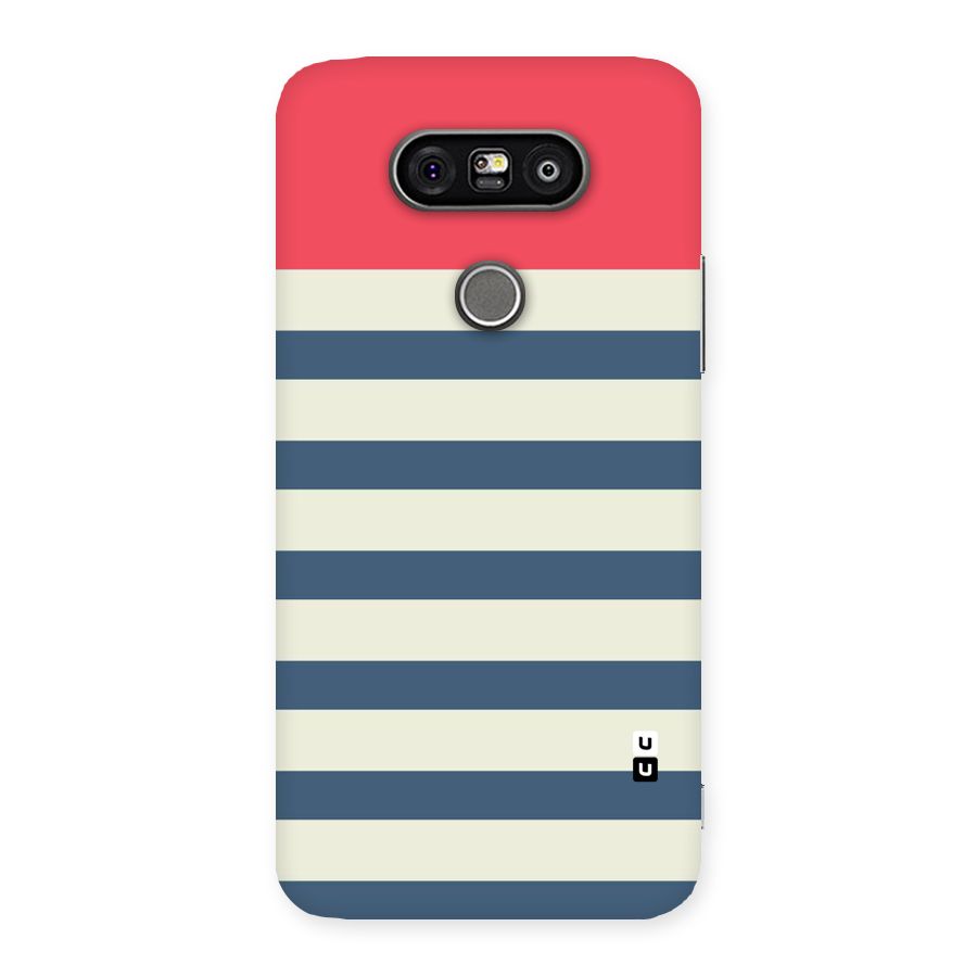Solid Orange And Stripes Back Case for LG G5