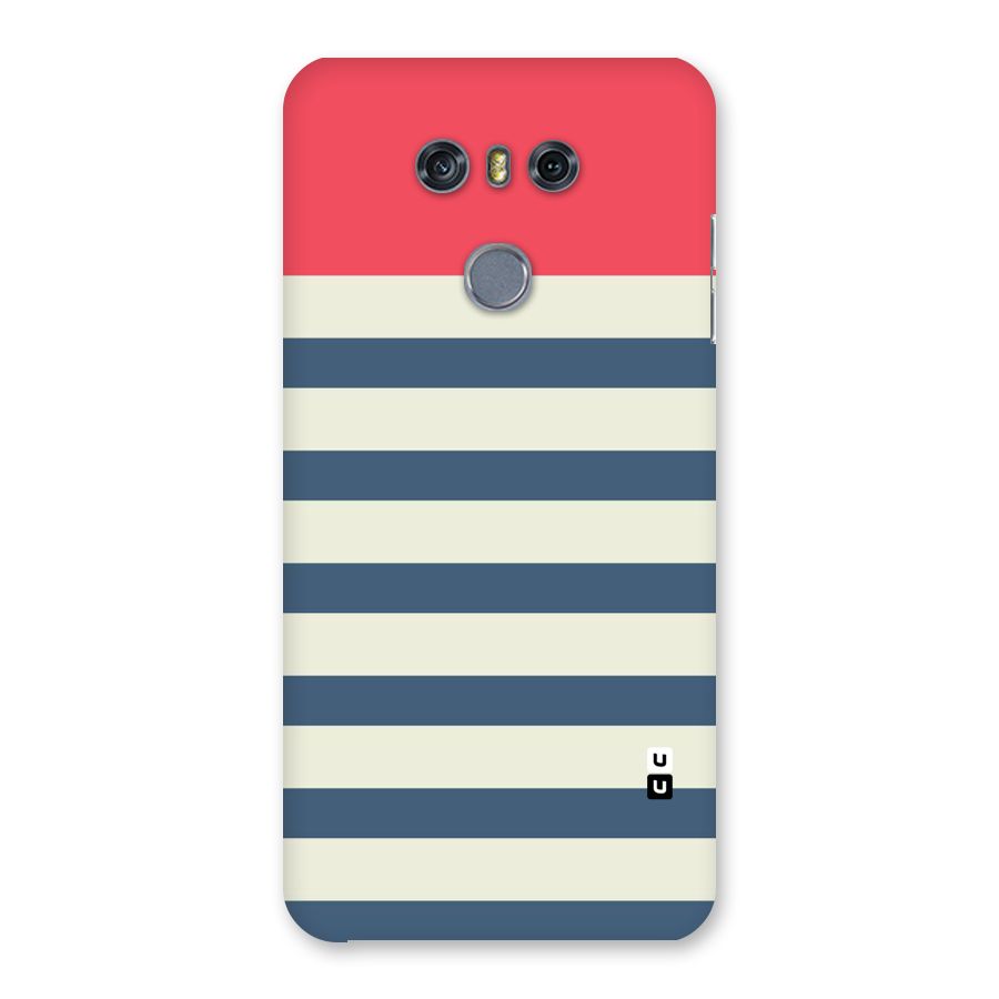 Solid Orange And Stripes Back Case for LG G6