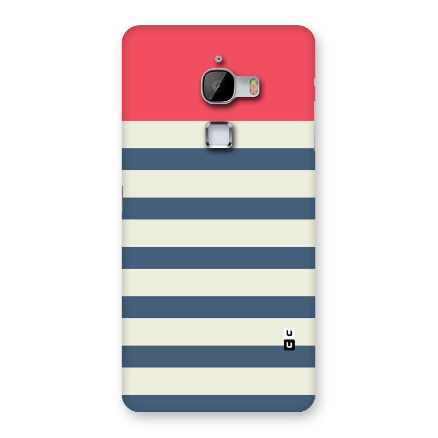 Solid Orange And Stripes Back Case for LeTv Le Max