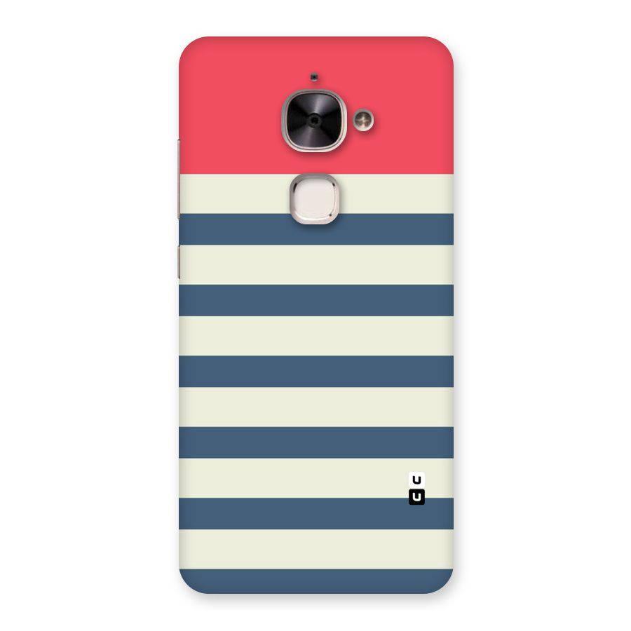 Solid Orange And Stripes Back Case for Le 2