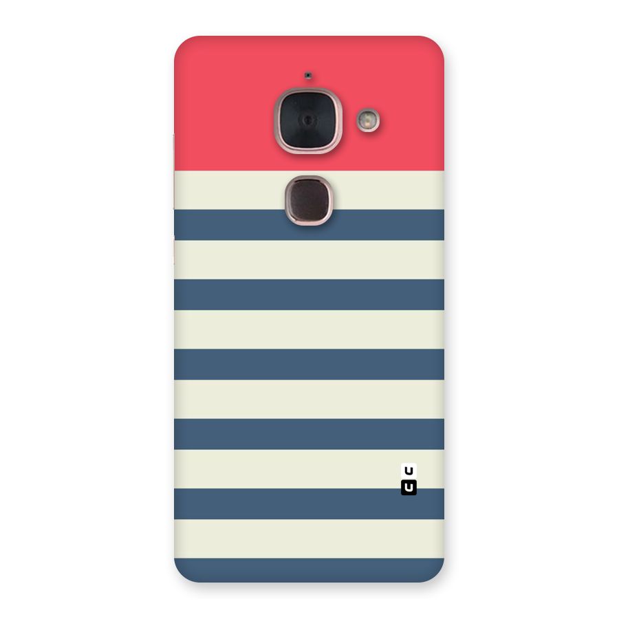 Solid Orange And Stripes Back Case for Le Max 2