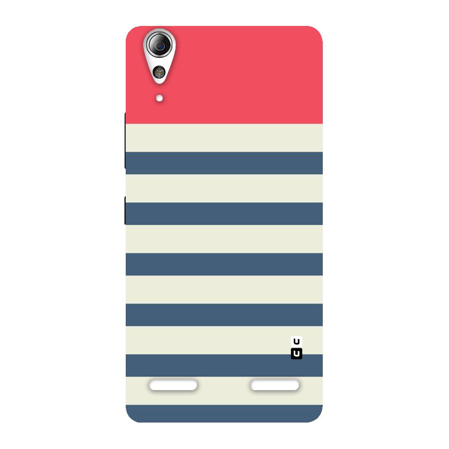 Solid Orange And Stripes Back Case for Lenovo A6000