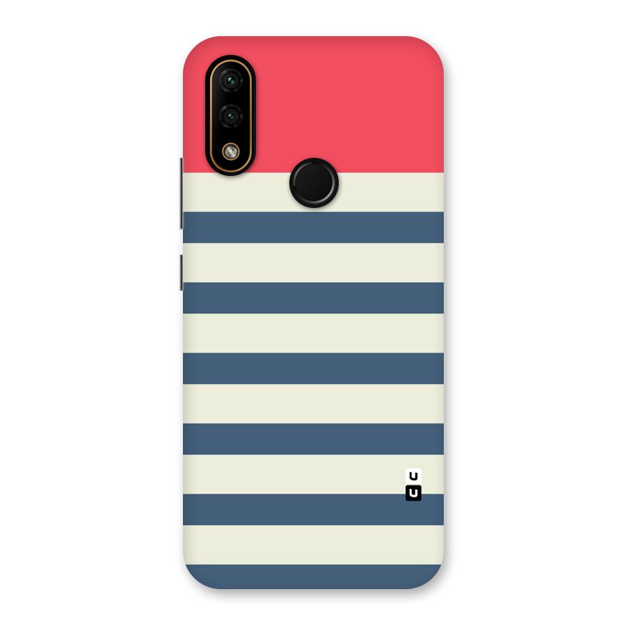 Solid Orange And Stripes Back Case for Lenovo A6 Note