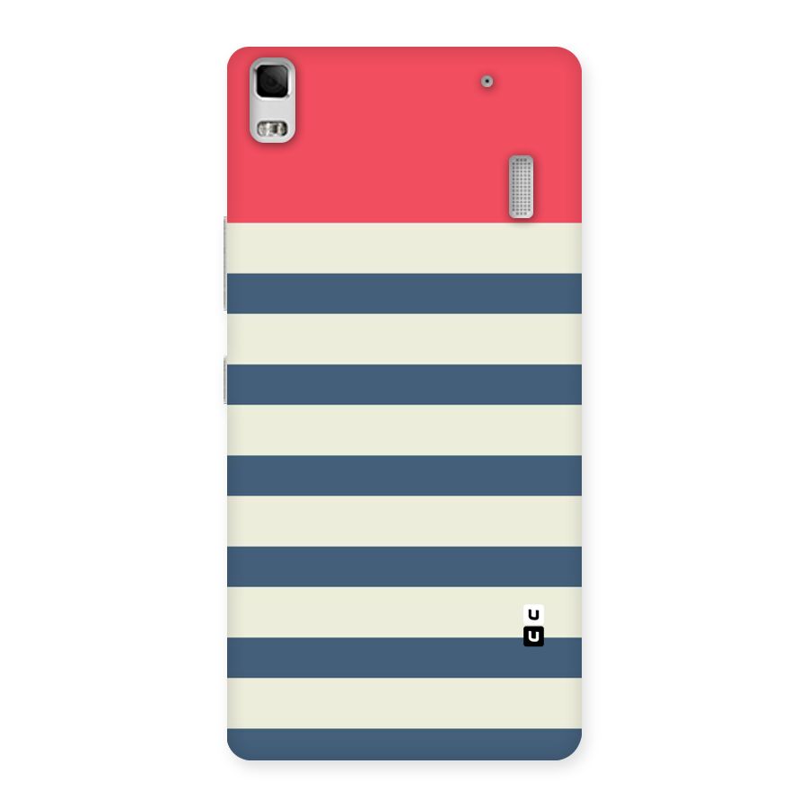 Solid Orange And Stripes Back Case for Lenovo K3 Note