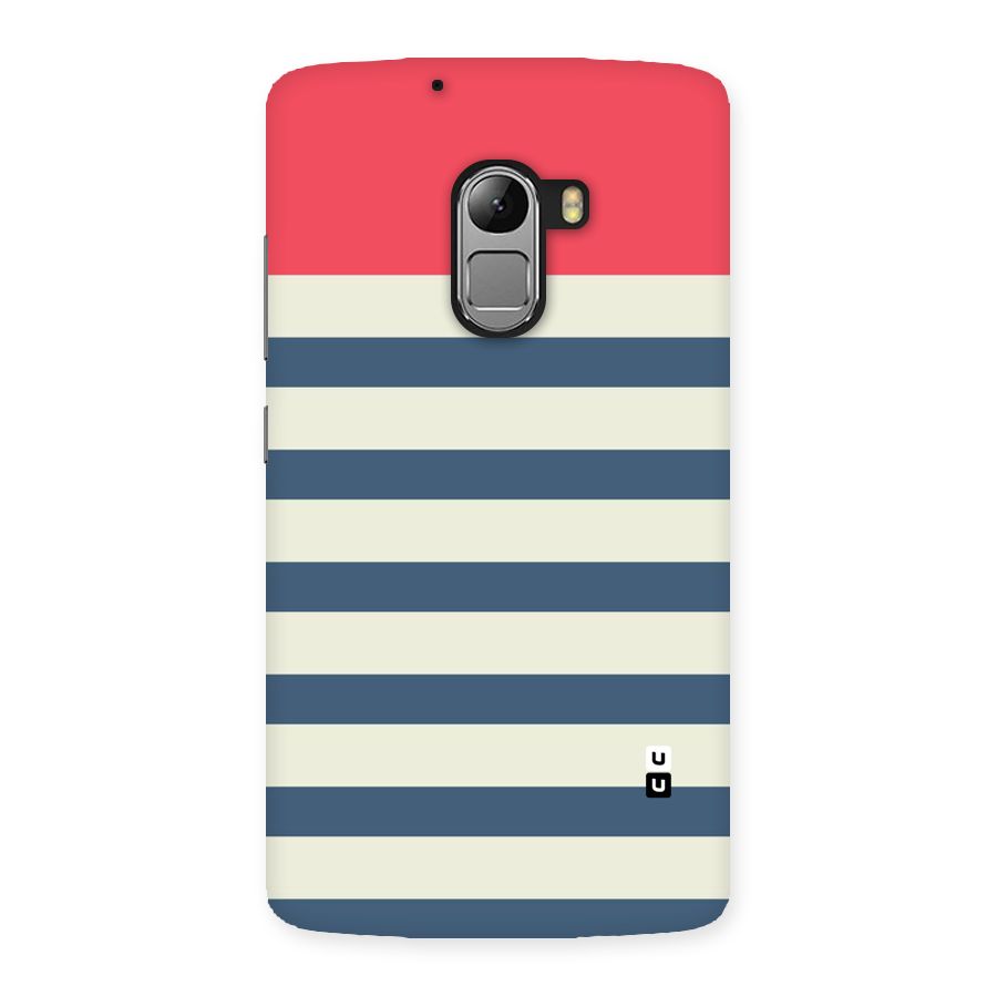 Solid Orange And Stripes Back Case for Lenovo K4 Note