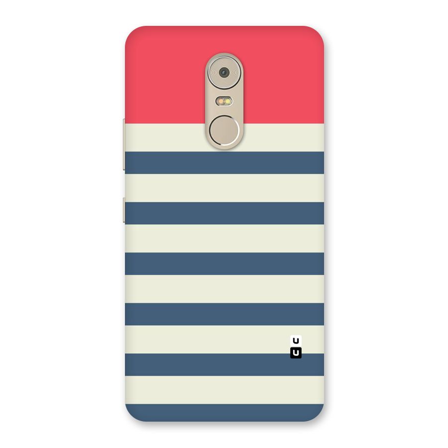 Solid Orange And Stripes Back Case for Lenovo K6 Note