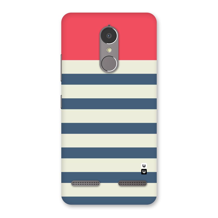 Solid Orange And Stripes Back Case for Lenovo K6 Power