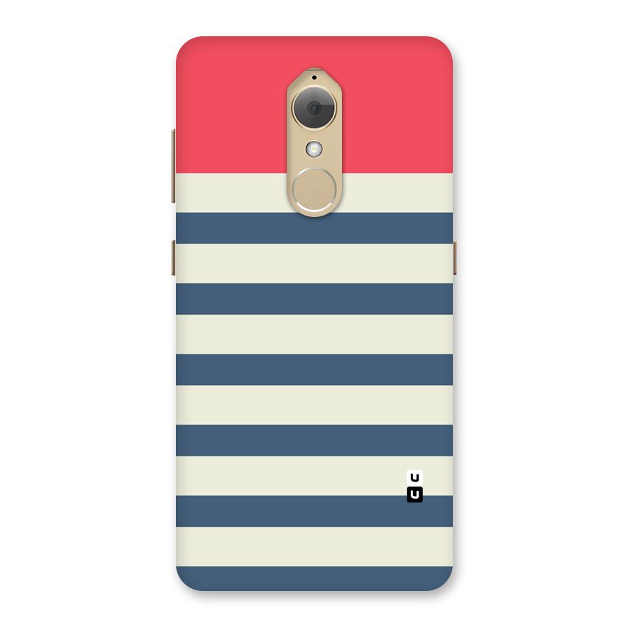 Solid Orange And Stripes Back Case for Lenovo K8