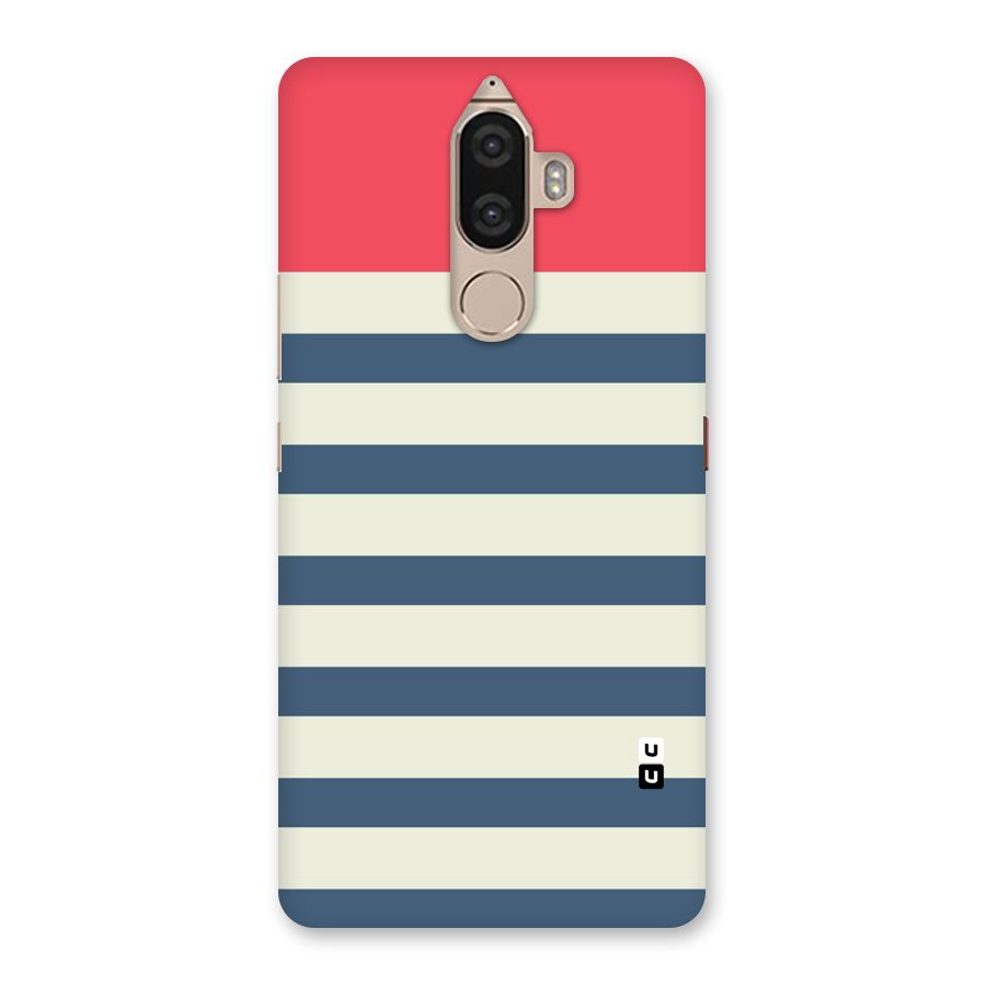 Solid Orange And Stripes Back Case for Lenovo K8 Note