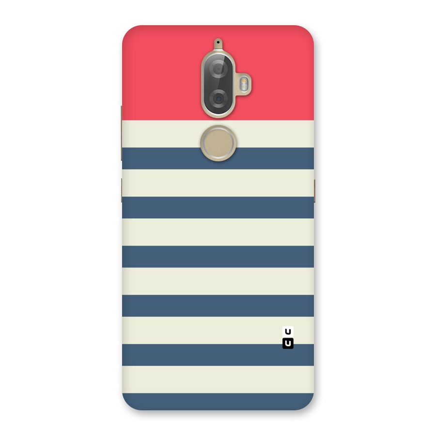 Solid Orange And Stripes Back Case for Lenovo K8 Plus