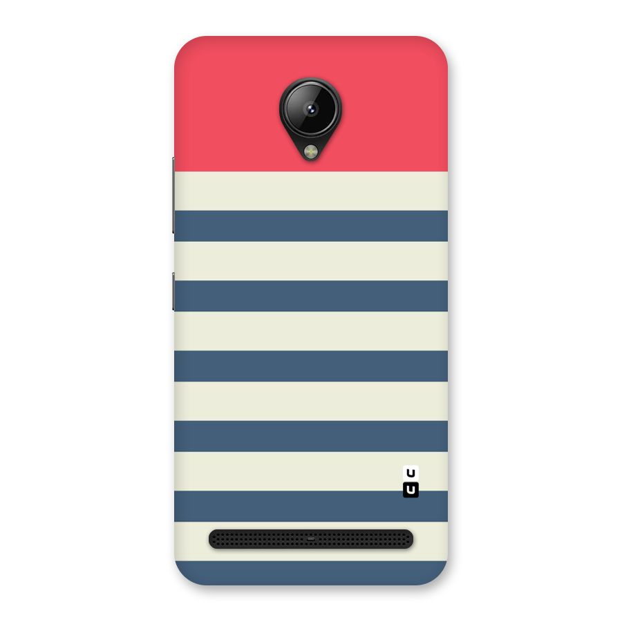 Solid Orange And Stripes Back Case for Lenovo C2