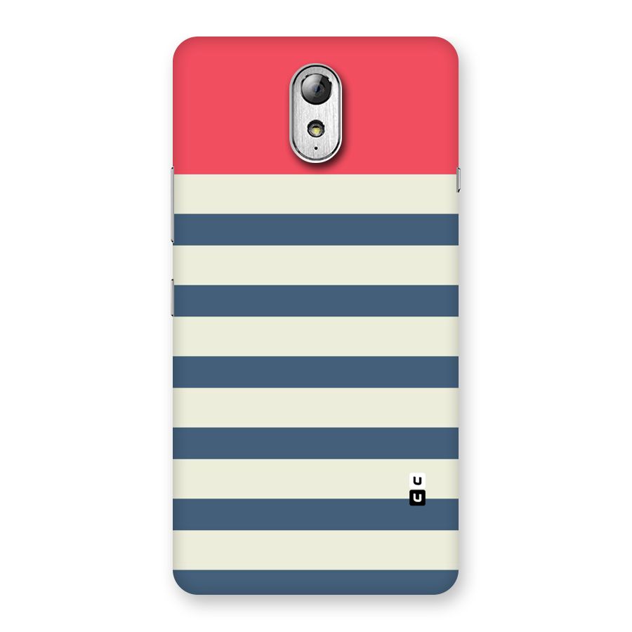 Solid Orange And Stripes Back Case for Lenovo Vibe P1M