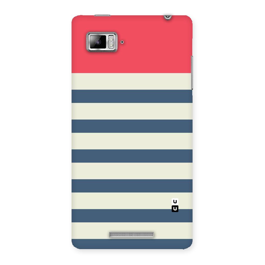 Solid Orange And Stripes Back Case for Lenovo Vibe Z K910