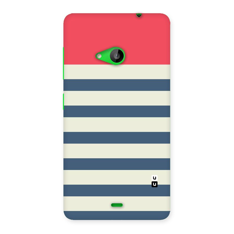 Solid Orange And Stripes Back Case for Lumia 535