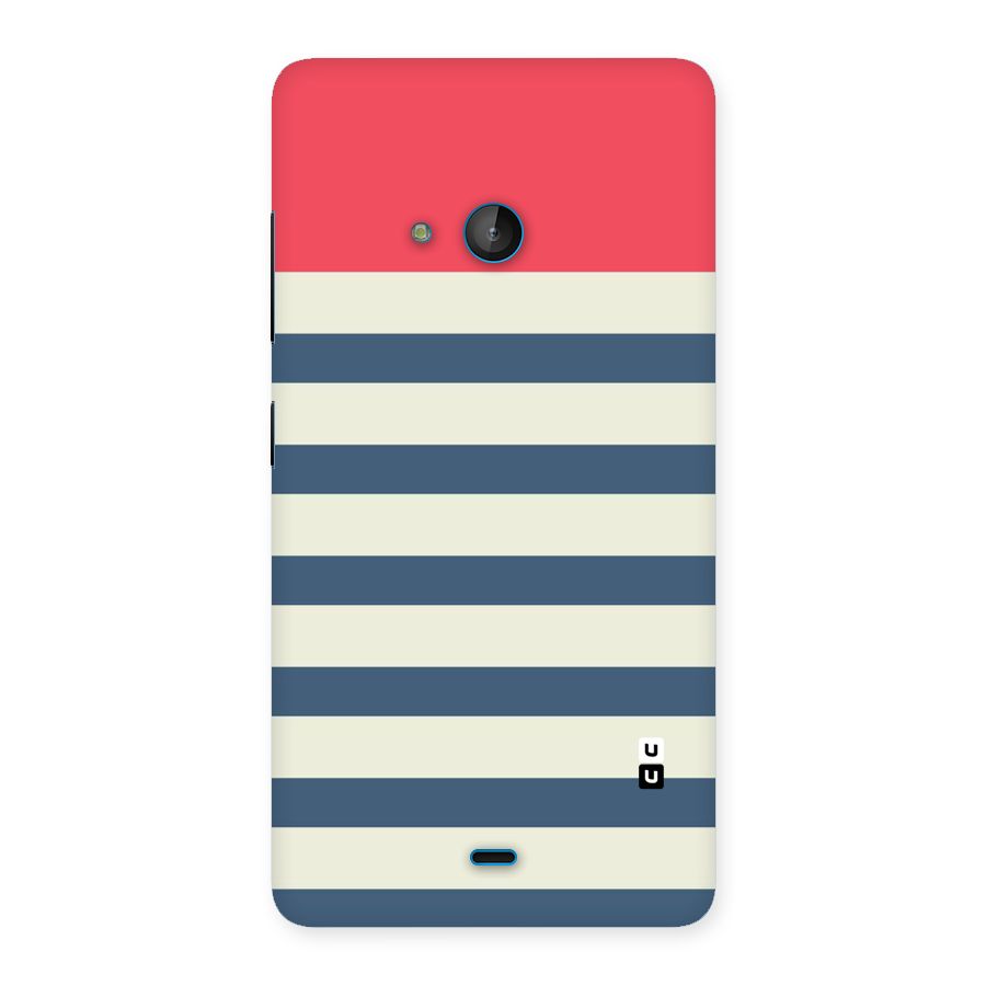 Solid Orange And Stripes Back Case for Lumia 540