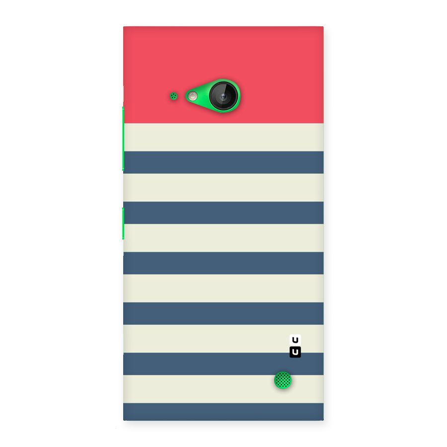 Solid Orange And Stripes Back Case for Lumia 730