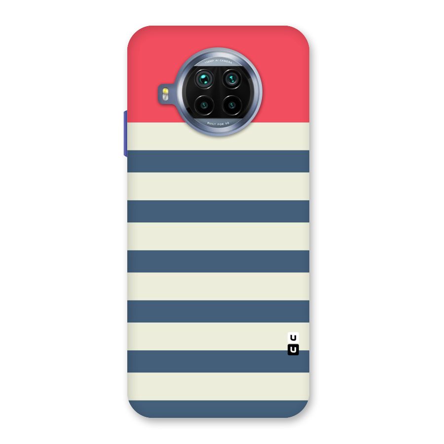 Solid Orange And Stripes Back Case for Mi 10i