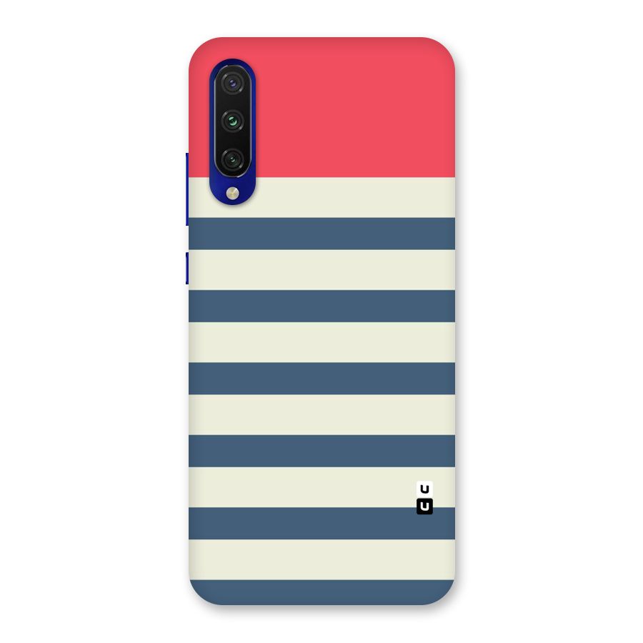 Solid Orange And Stripes Back Case for Mi A3