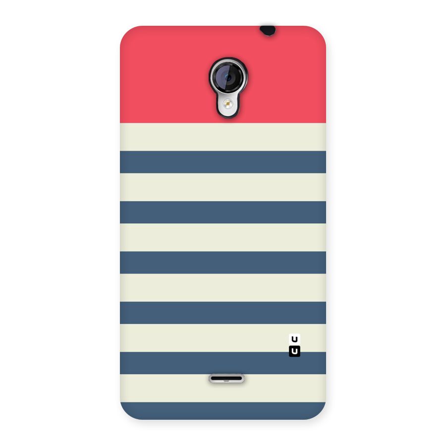 Solid Orange And Stripes Back Case for Micromax Unite 2 A106