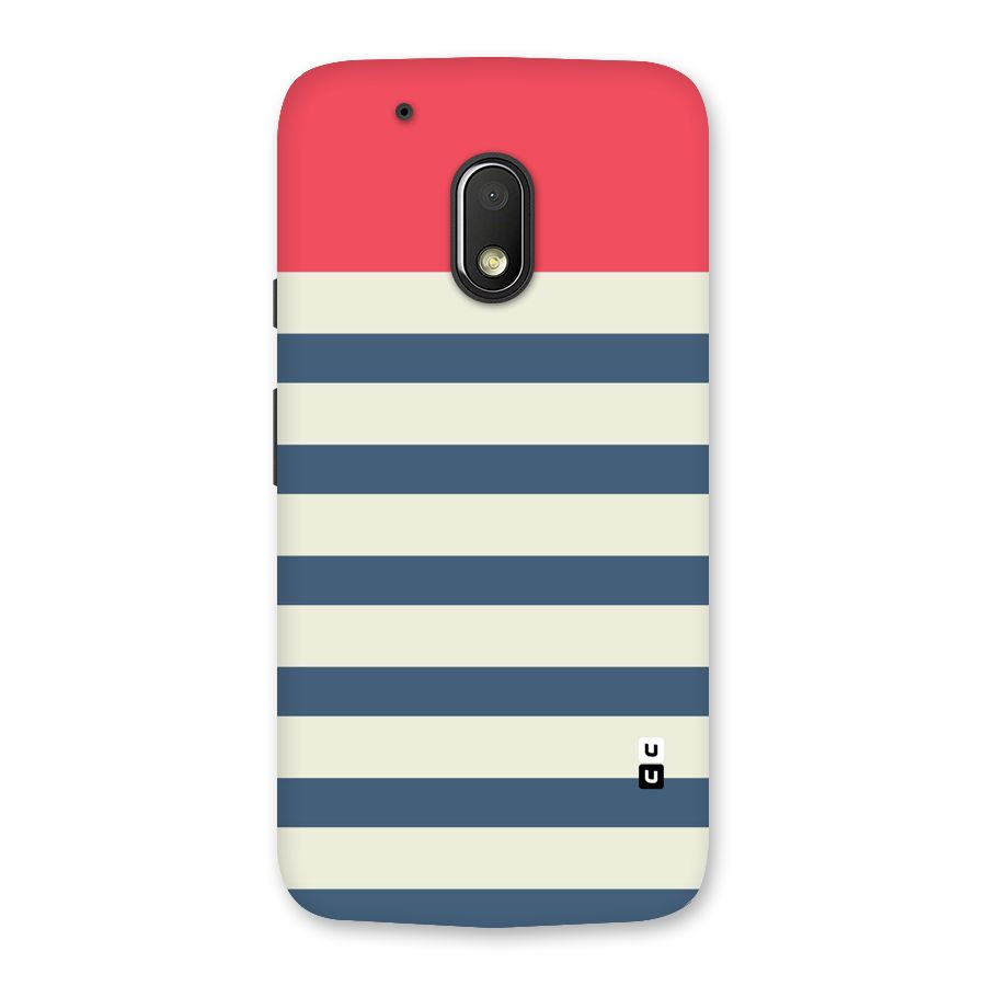 Solid Orange And Stripes Back Case for Moto G4 Play