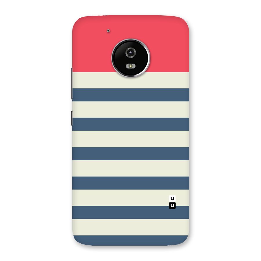 Solid Orange And Stripes Back Case for Moto G5