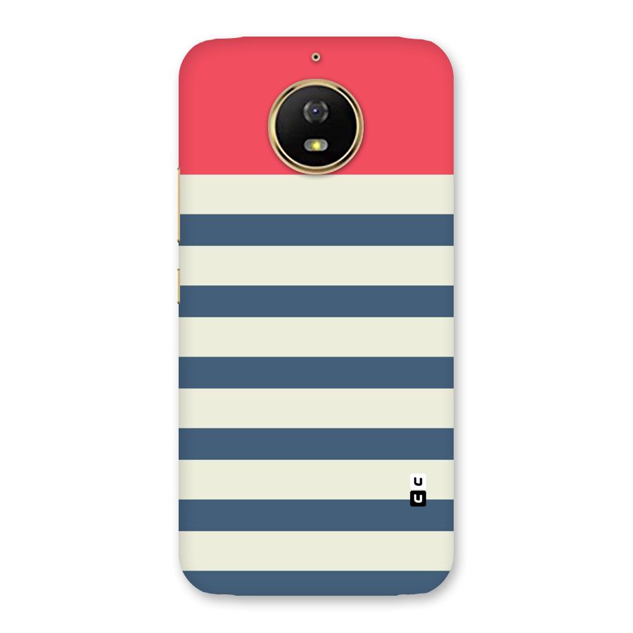Solid Orange And Stripes Back Case for Moto G5s