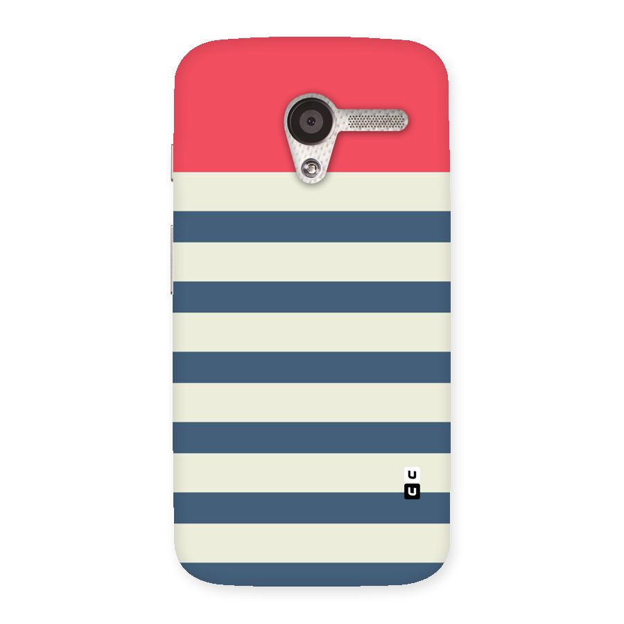 Solid Orange And Stripes Back Case for Moto X