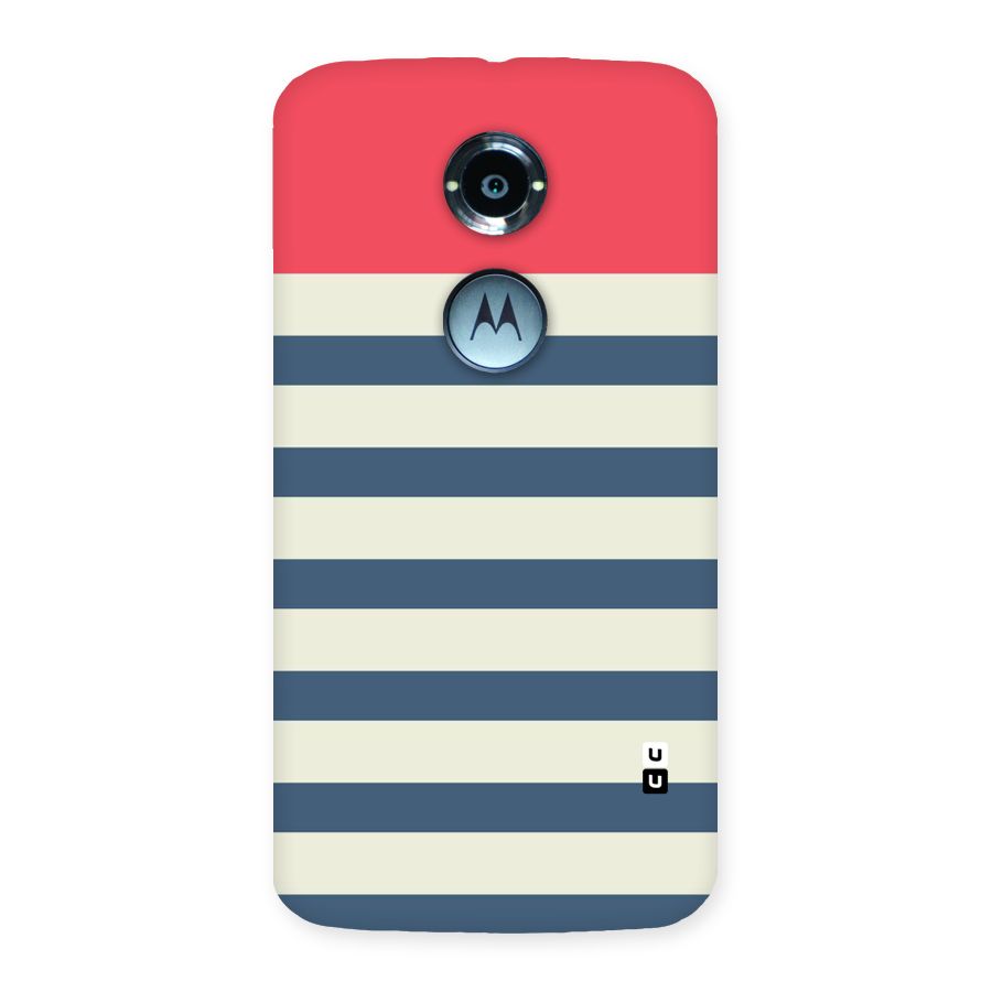 Solid Orange And Stripes Back Case for Moto X 2nd Gen