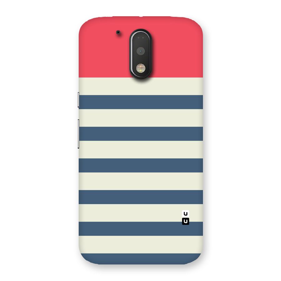 Solid Orange And Stripes Back Case for Motorola Moto G4