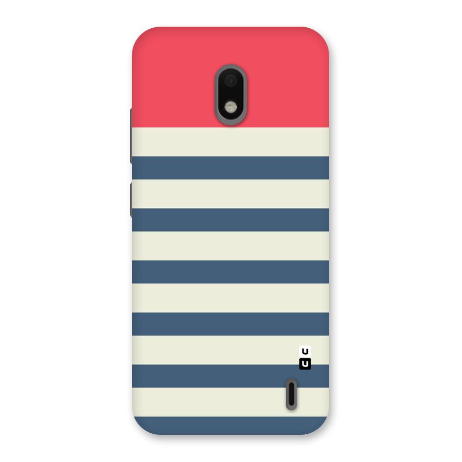 Solid Orange And Stripes Back Case for Nokia 2.2