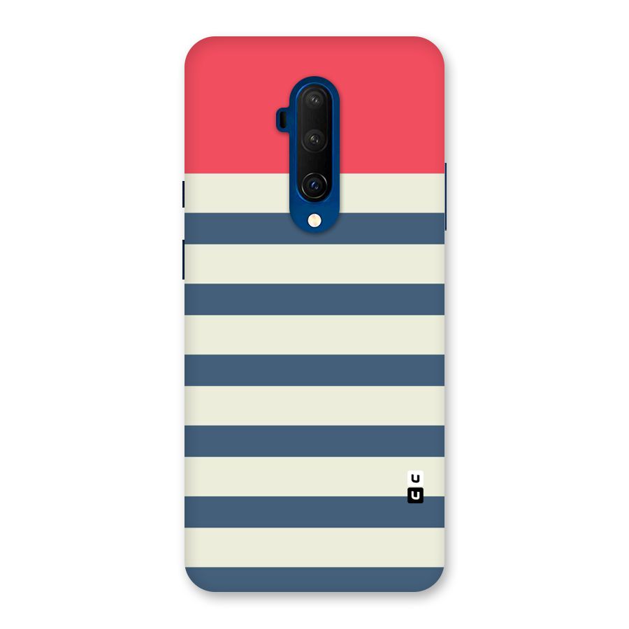 Solid Orange And Stripes Back Case for OnePlus 7T Pro