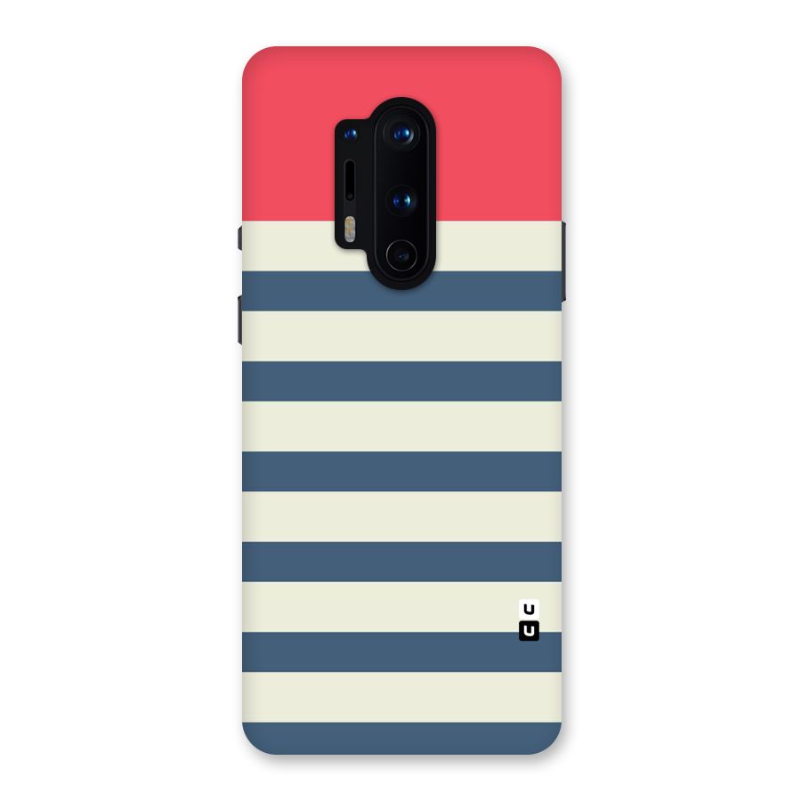 Solid Orange And Stripes Back Case for OnePlus 8 Pro
