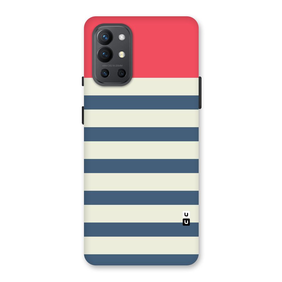 Solid Orange And Stripes Back Case for OnePlus 9R