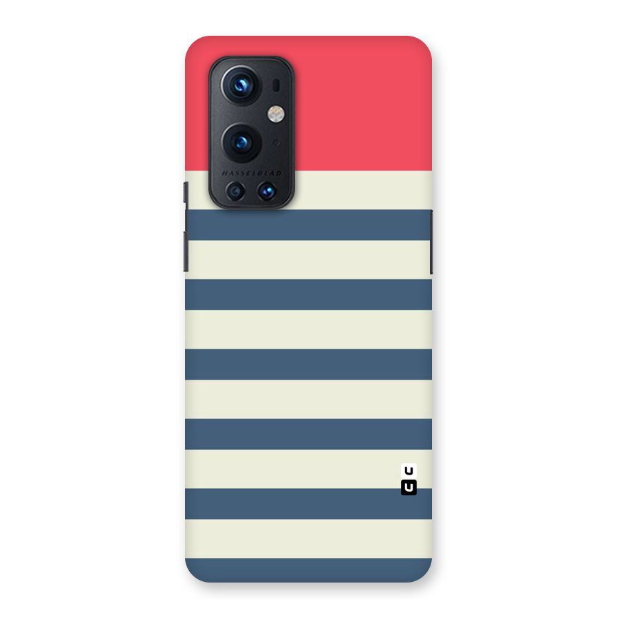 Solid Orange And Stripes Back Case for OnePlus 9 Pro