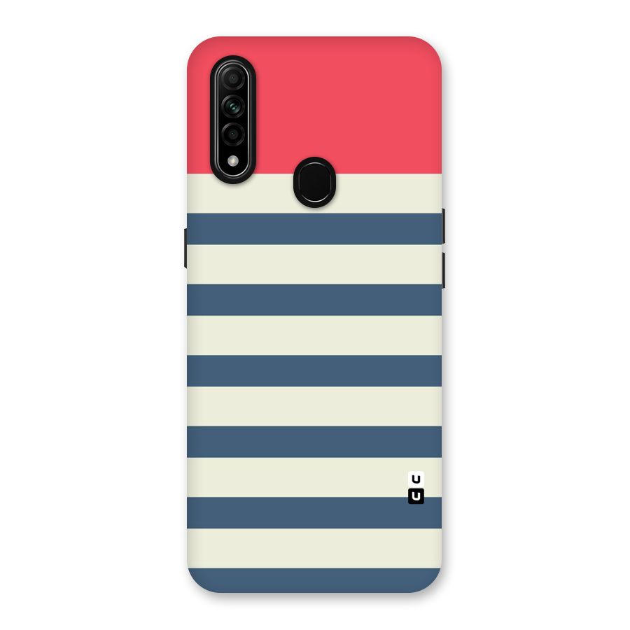 Solid Orange And Stripes Back Case for Oppo A31