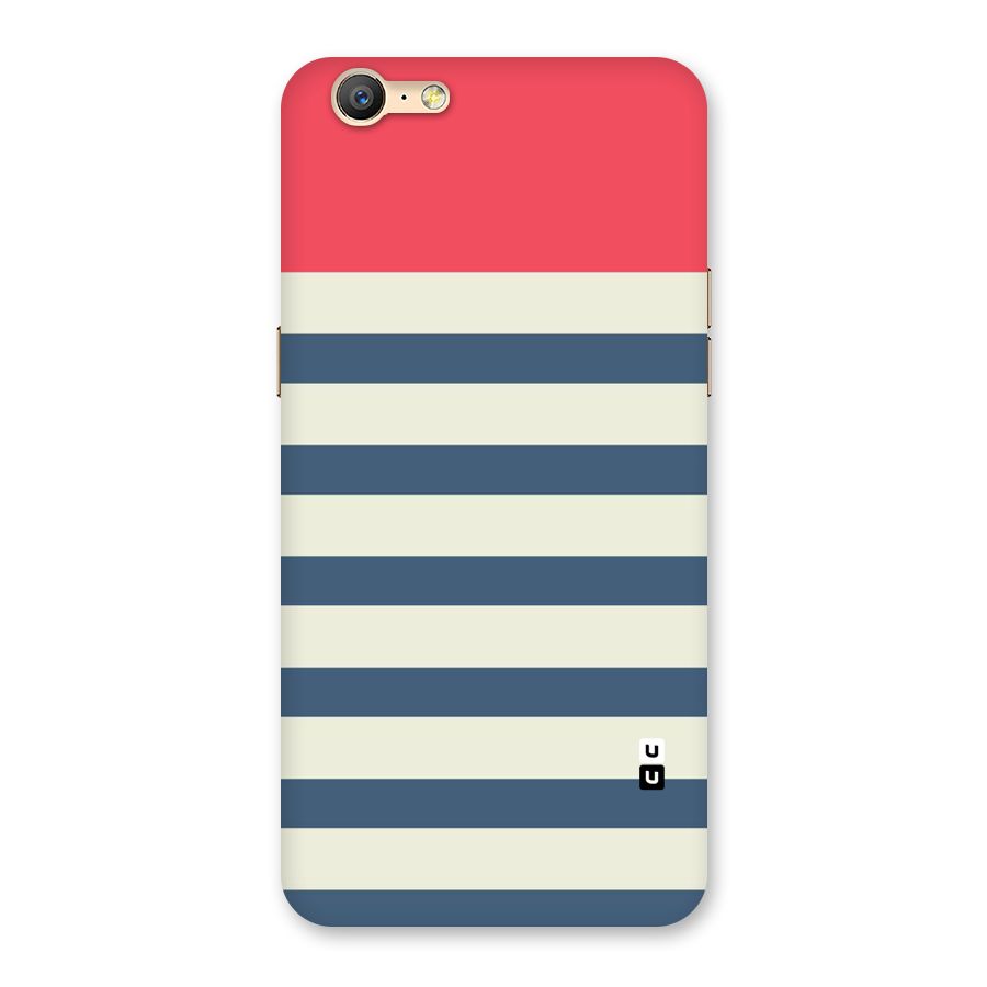 Solid Orange And Stripes Back Case for Oppo A57