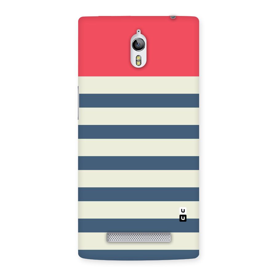 Solid Orange And Stripes Back Case for Oppo Find 7
