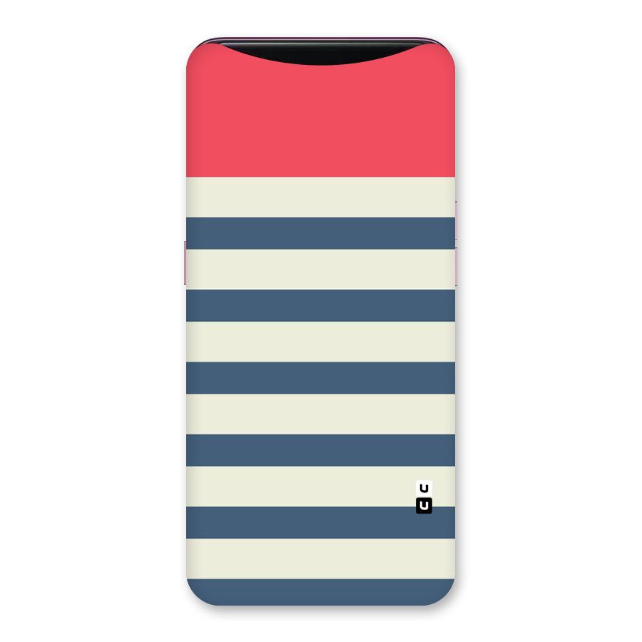 Solid Orange And Stripes Back Case for Oppo Find X