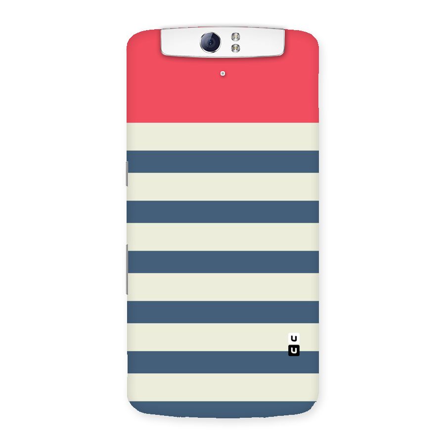 Solid Orange And Stripes Back Case for Oppo N1