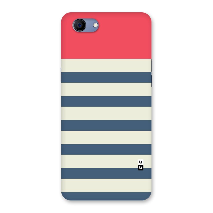 Solid Orange And Stripes Back Case for Oppo Realme 1
