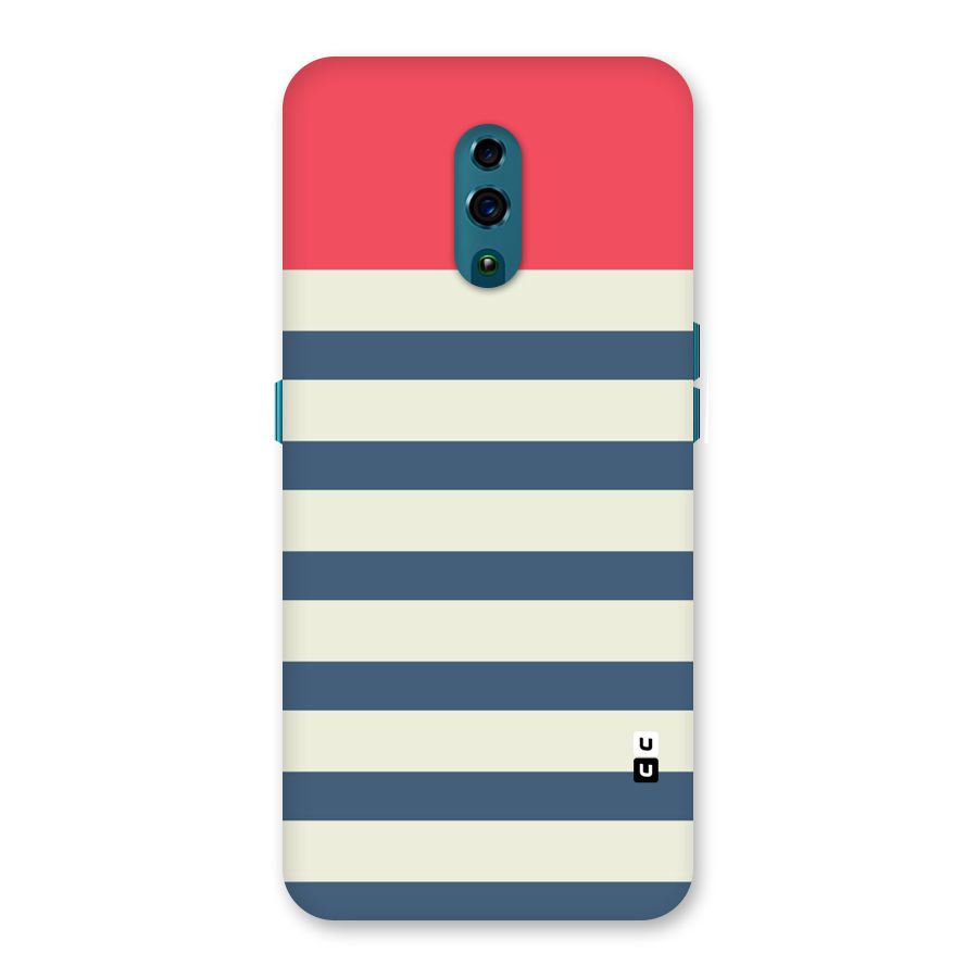 Solid Orange And Stripes Back Case for Oppo Reno