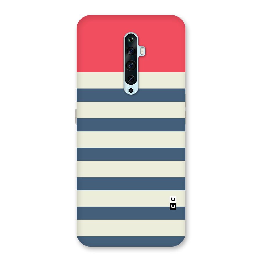 Solid Orange And Stripes Back Case for Oppo Reno2 Z