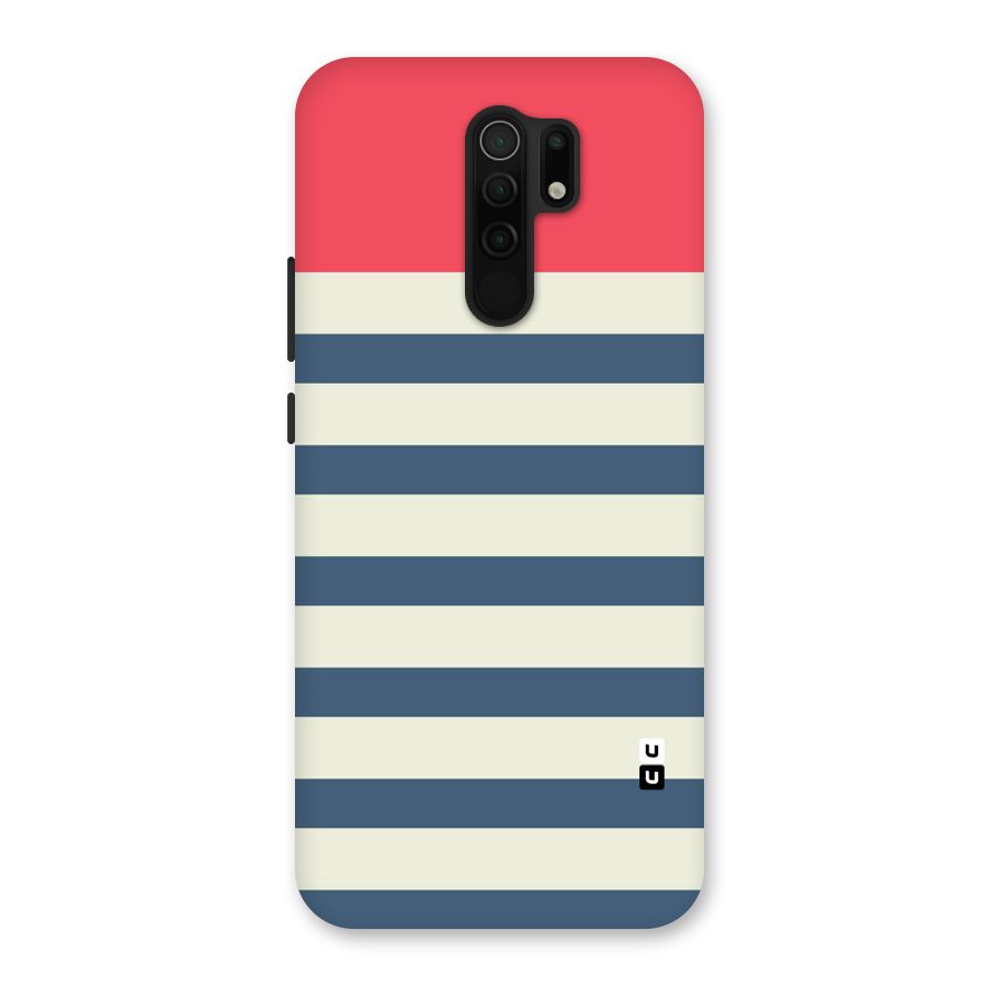 Solid Orange And Stripes Back Case for Poco M2