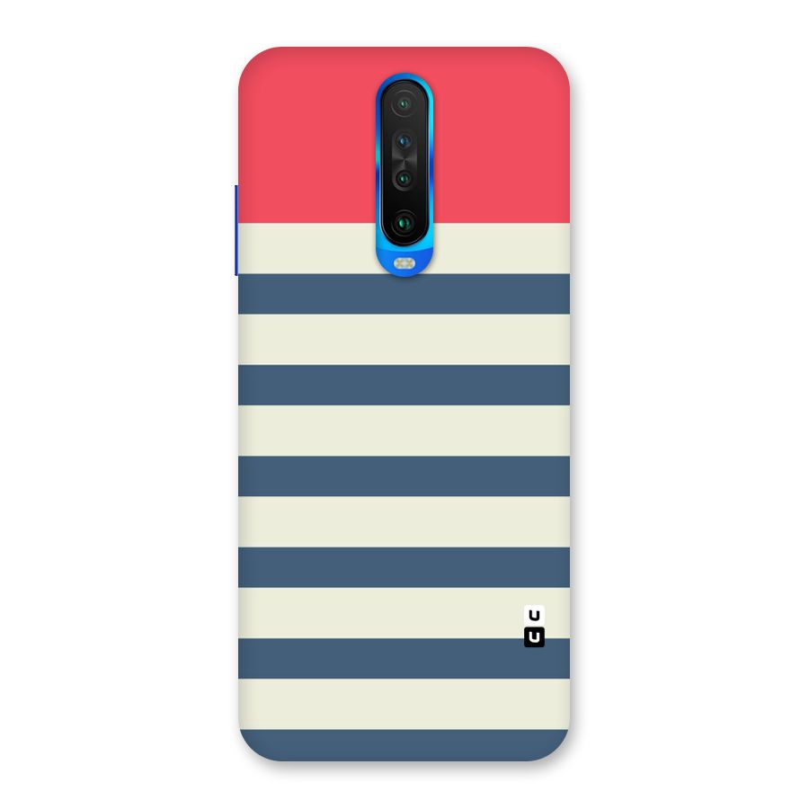 Solid Orange And Stripes Back Case for Poco X2