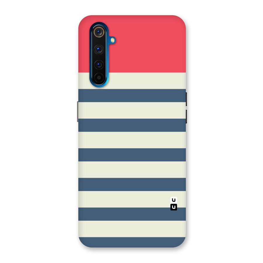 Solid Orange And Stripes Back Case for Realme 6 Pro