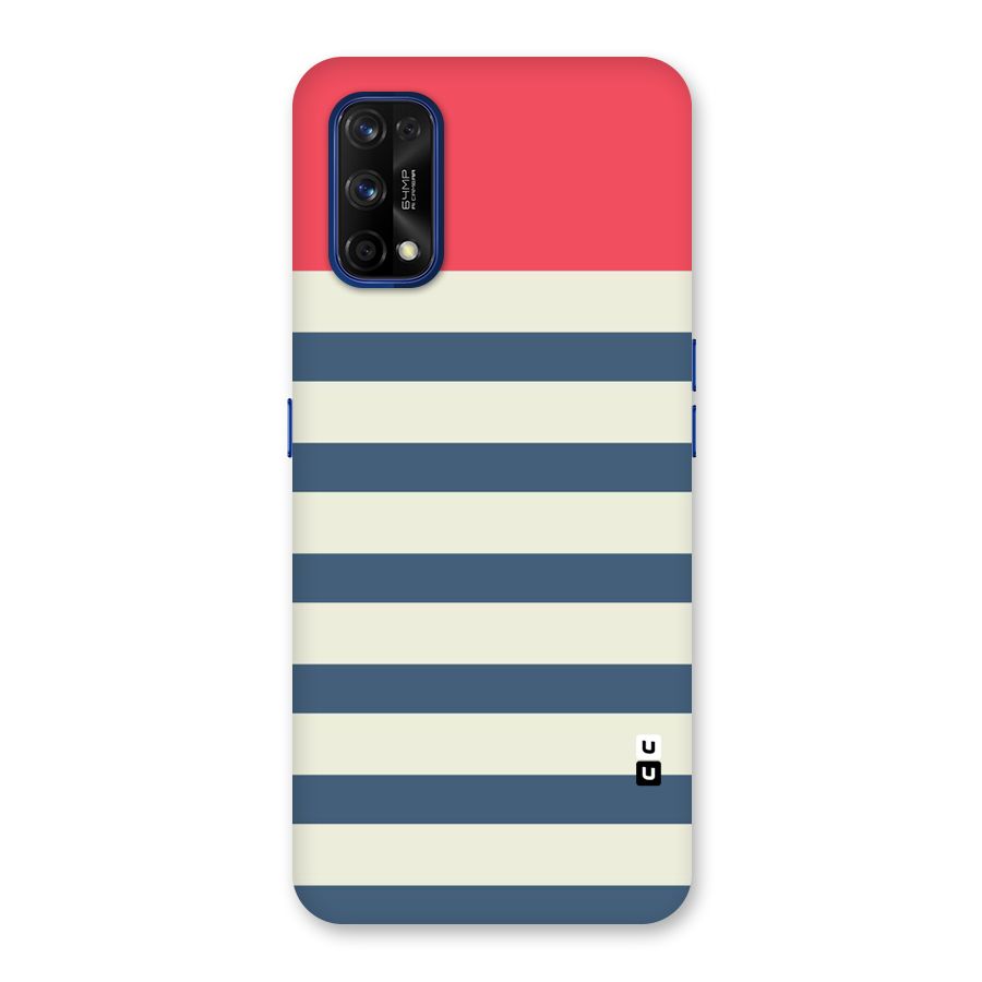 Solid Orange And Stripes Back Case for Realme 7 Pro