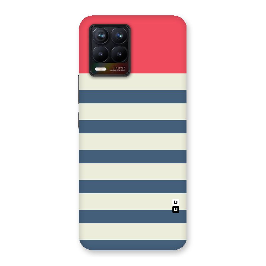 Solid Orange And Stripes Back Case for Realme 8