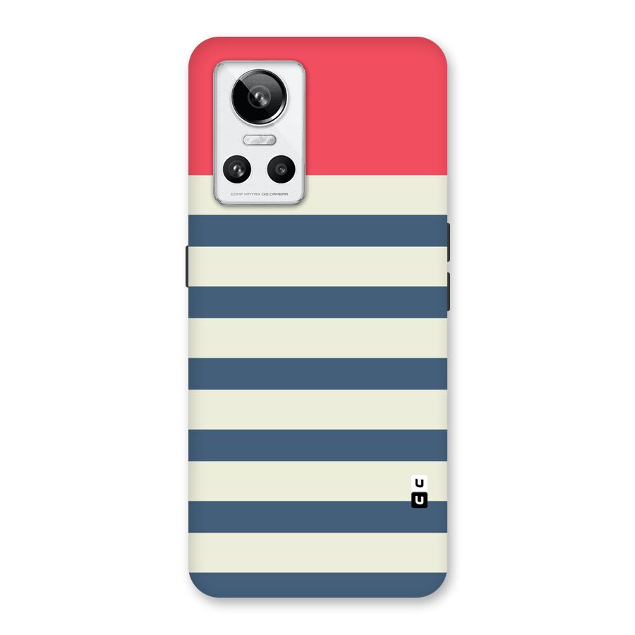 Solid Orange And Stripes Back Case for Realme GT Neo 3