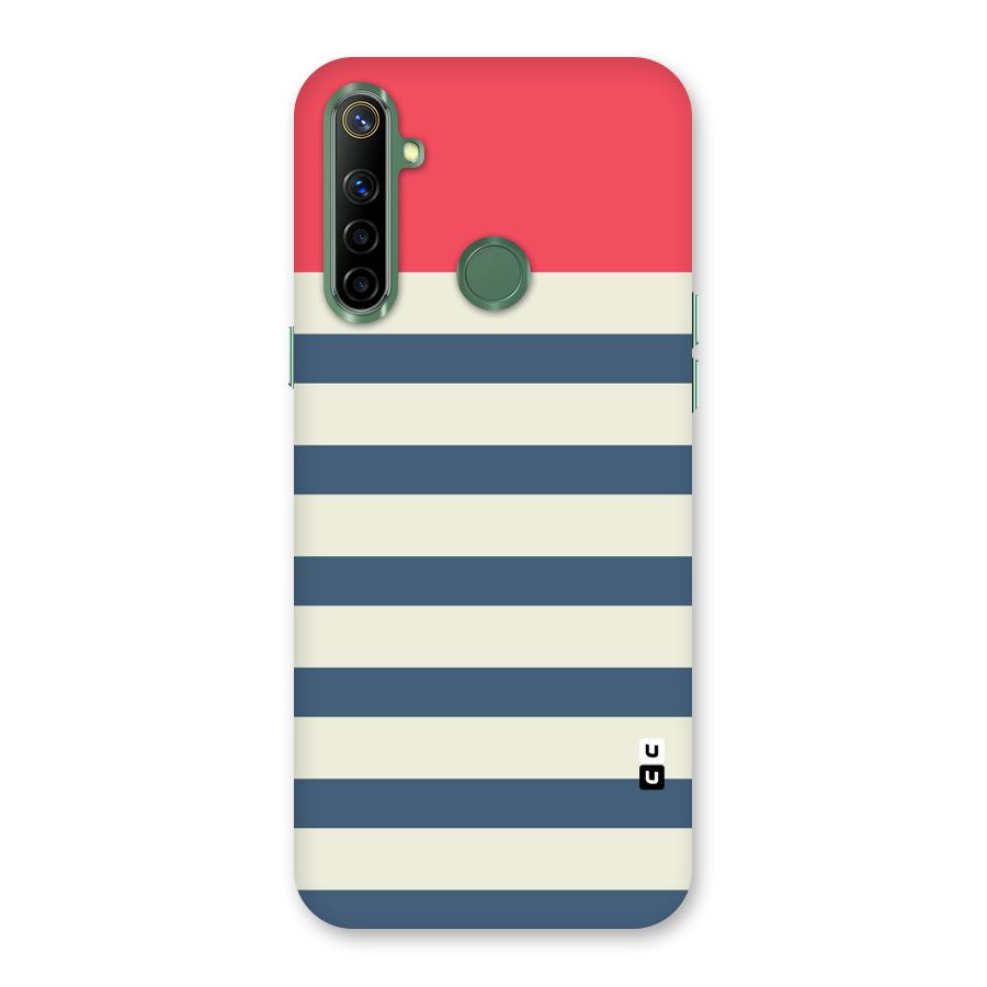 Solid Orange And Stripes Back Case for Realme Narzo 10