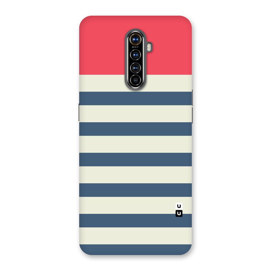 Solid Orange And Stripes Back Case for Realme X2 Pro